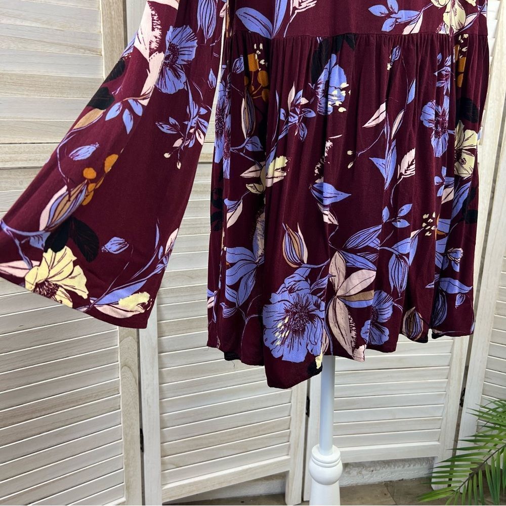 Free People Bella Bell Sleeve Boho Tunic Top Medium - Picture 11 of 12